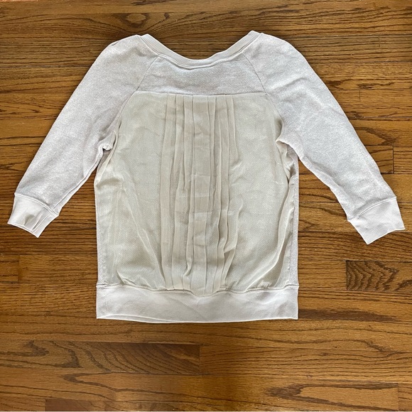 Miken Active Metallic Beige Taupe 3/4 Sleeve Sweatshirt Women’s Medium - Picture 5 of 6